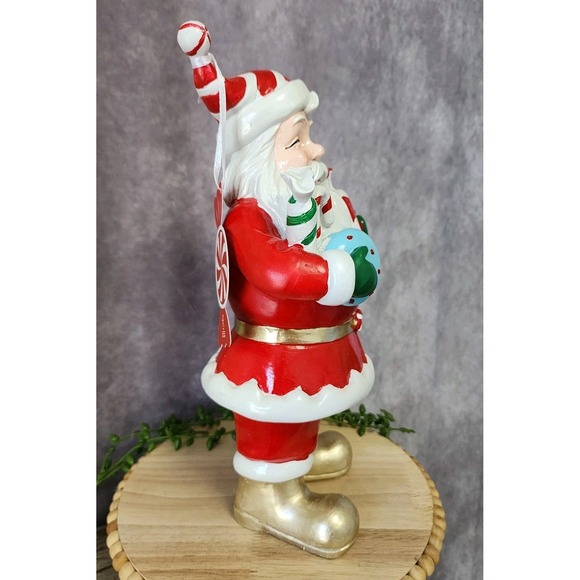 Peppermint Square Red Retro Santa Claus Christmas Candy Sweets Figurine 12.5" - Picture 9 of 9